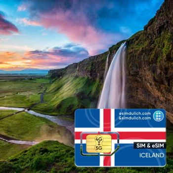 Sim Du Lịch Iceland 15 Ngày Tốc Độ Cao 4G